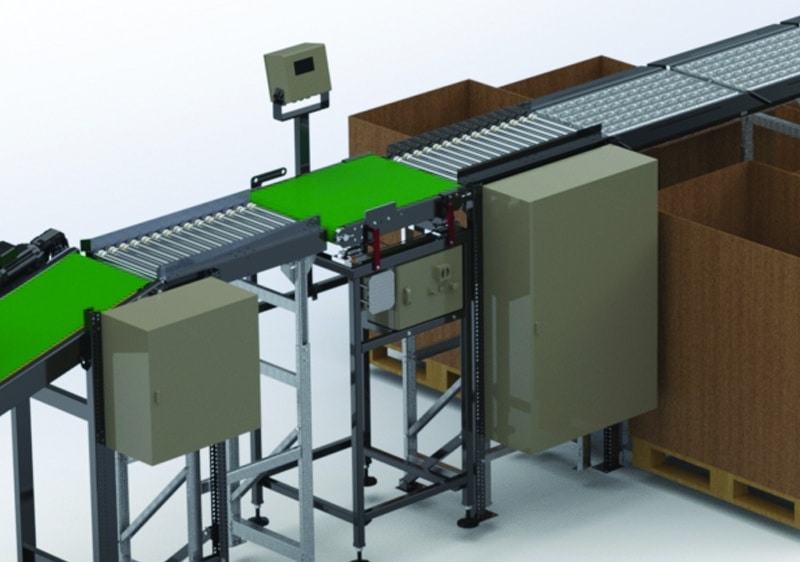 Poste de pesage pour convoyeur industriel